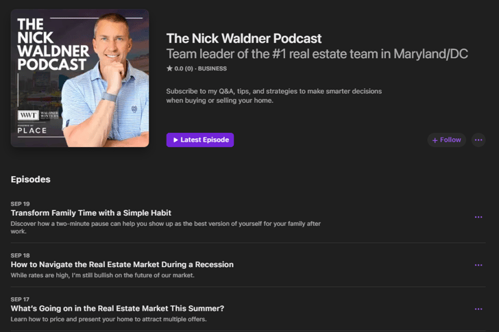 Nick Waldner Podcasts